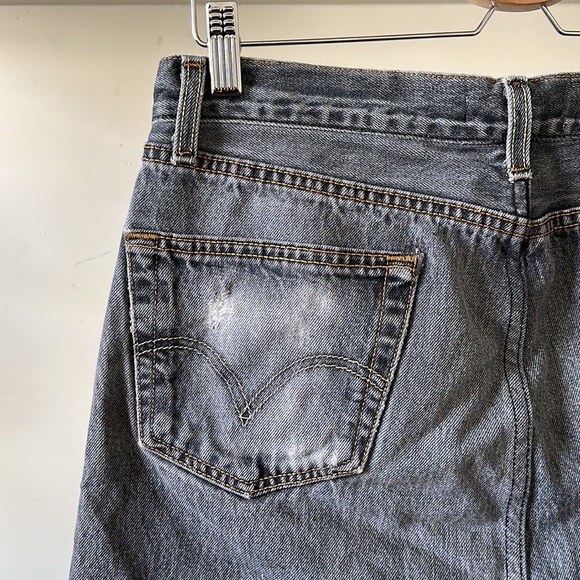 Re/Done | Skirts | New Redone Levis Distressed Raw Hem High Rise Button ...
